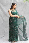 DF 176 Manjubaa Georgette Bandhni Digital Printed Sarees Wholesale Shop In Surat